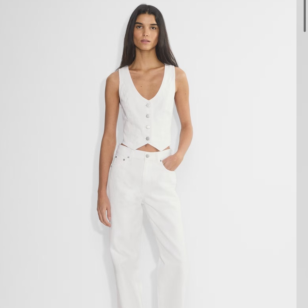 Denim Forum Aritzia ‘90s Mia A little white lie vest size small